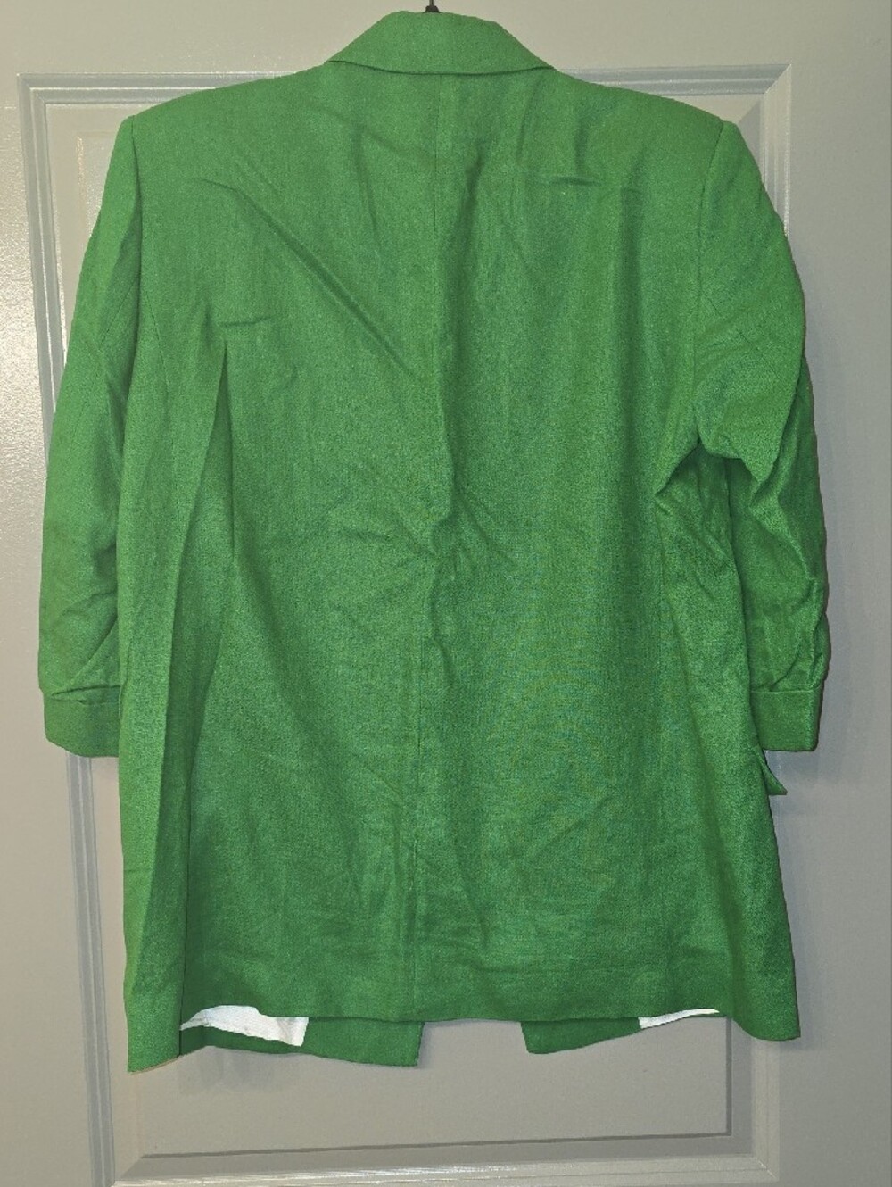 Zara Bright Green Open-Front Blazer with Rolled Sleeves - Picture 4 of 4